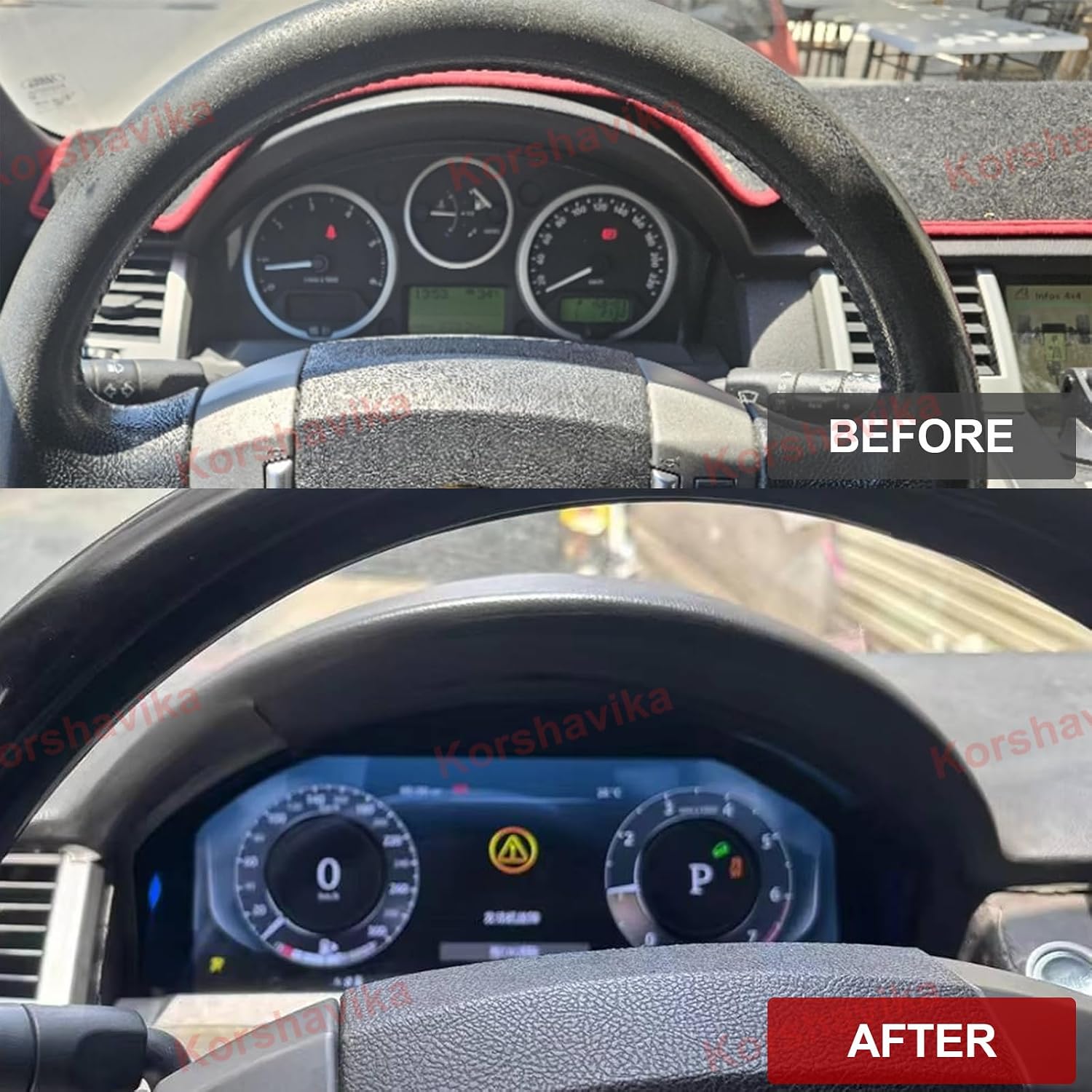 12.3 Inch LCD Digital Instrument Cluster for Land Rover Range Rover Sport L320 / Discovery 3 LR3 L319 2005-2009, Virtual Cockpit Car Dashboard Speedometer Gauge Panel