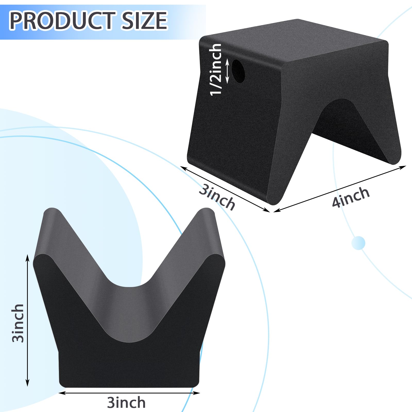 Lineshading 2 Pcs Boat Trailer Rubber Bow 3