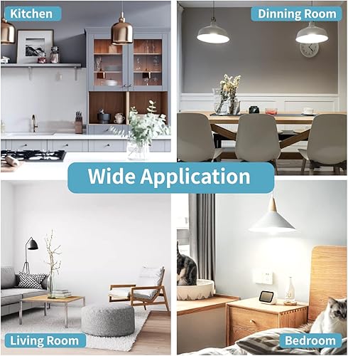 Miniatura 6 de UNITEDLUX Bombillas LED A19 de 9 W equivalentes a 60 W, 800 lúmenes CRI 90+ blanco cálido 3000 K, base estándar E26, bombillas de CA no regulables