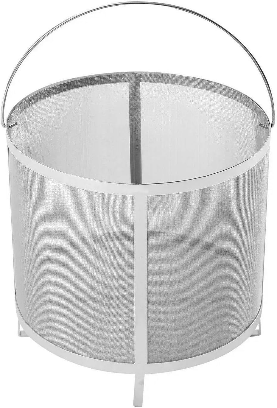 AIZYR Wine Beer Dry Hops Filter Brewing Hopper Strainer 400 Micron Mesh Barrel, for Homebrew Hops Wine Beer Tea Kettle Brew Filter,12.9x12.9 inch