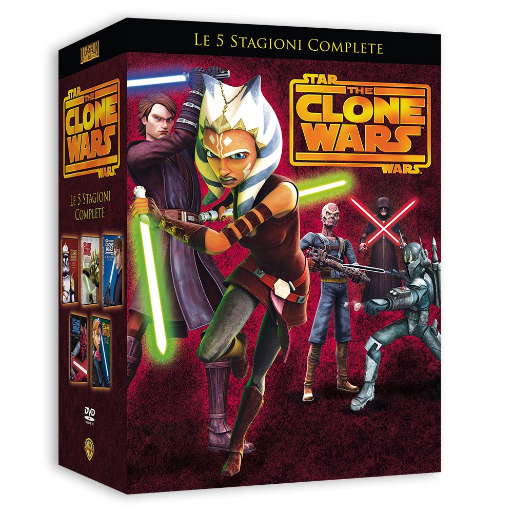 Cofanetto Edizione Italiana contenente le cinque stagioni di Star Wars – The Clone Wars