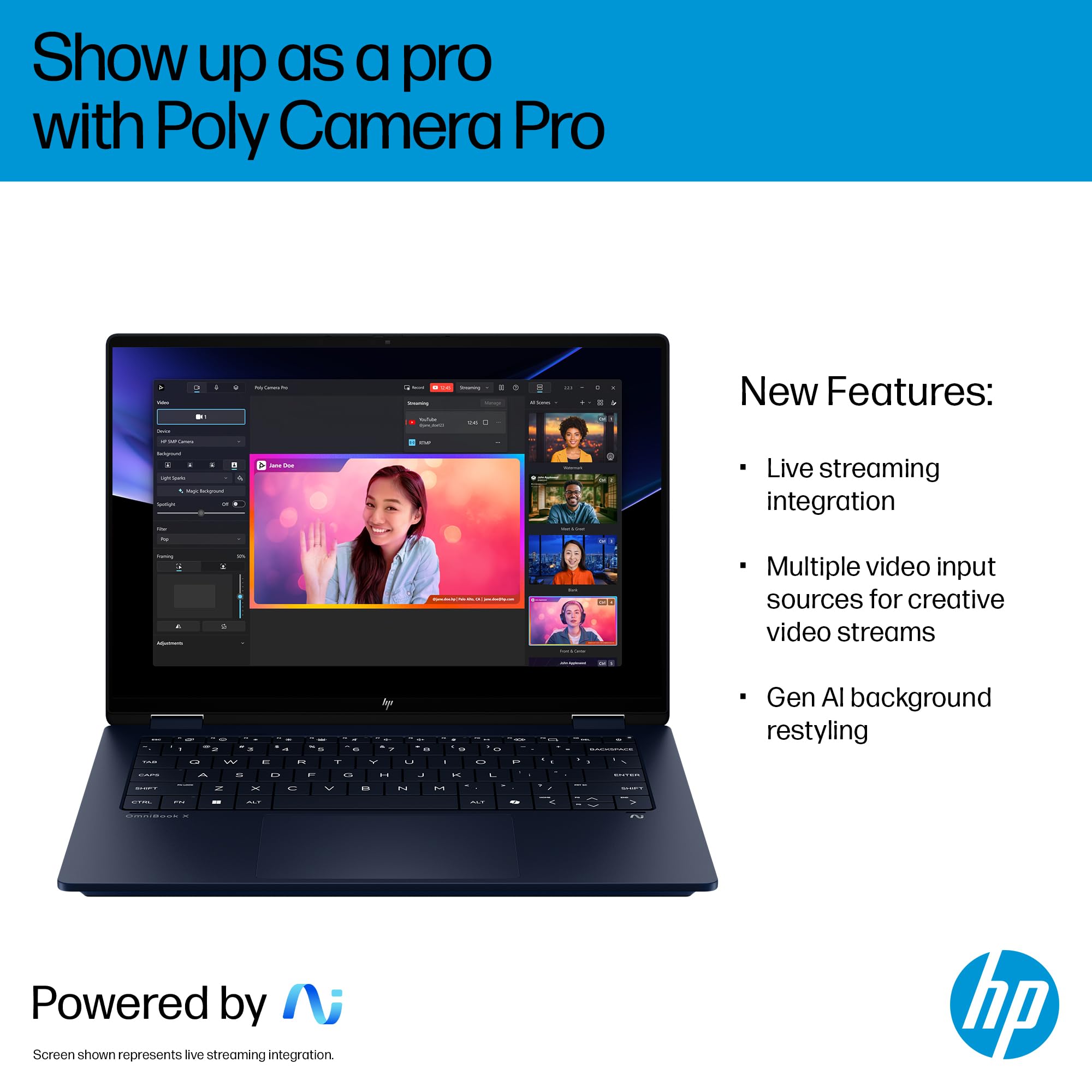 HP OmniBook X Flip 2-in-1 Next Gen AI 14" Laptop | CoPilot+ PC | Intel® Core™ Ultra 7-256V Processor | 16GB RAM | 1TB SSD | Intel Arc™ 140V Graphics | 2K OLED Touchscreen | Windows 11 | 14-fm0006sa — view 10