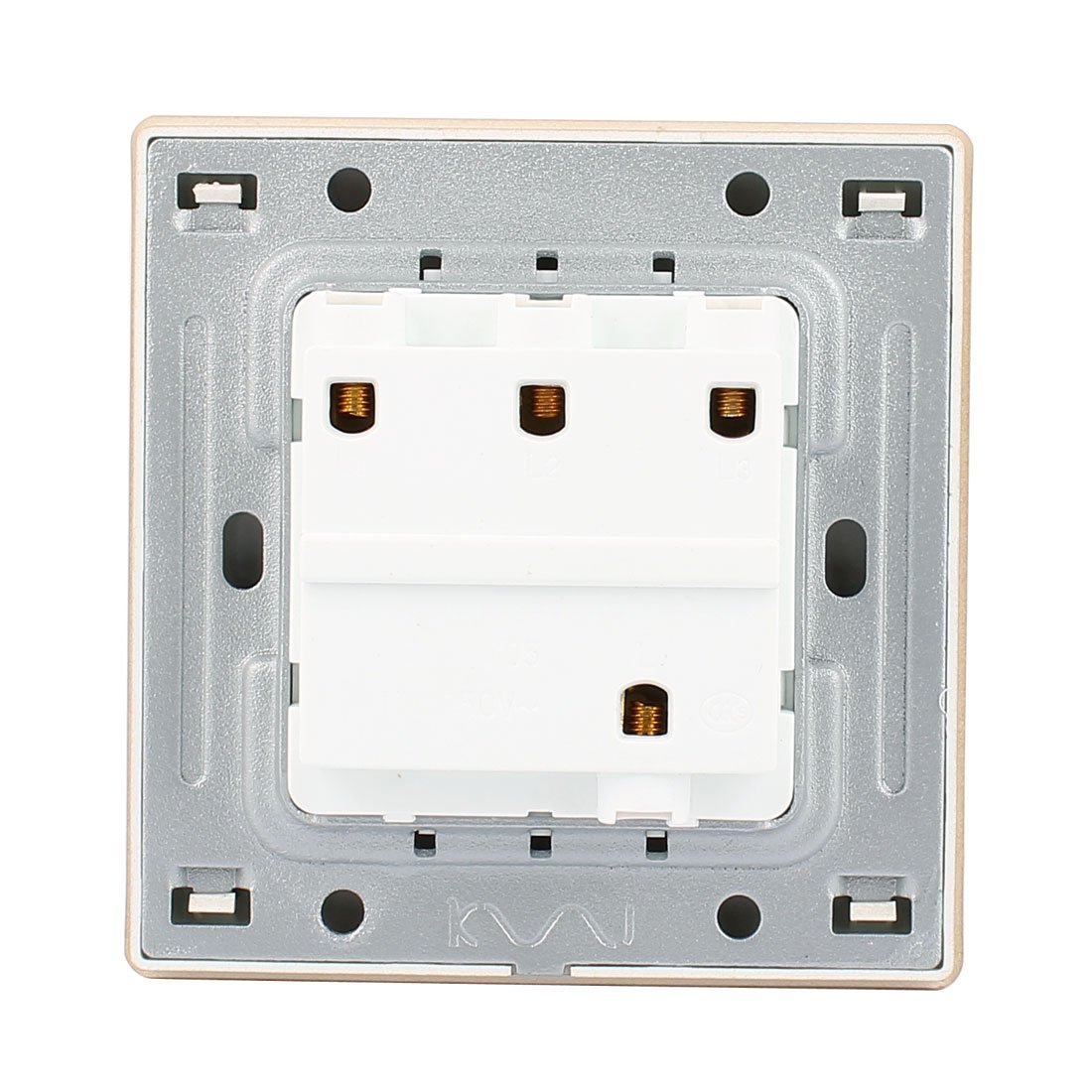 Interruptores de Pared AC 250V 10A 3 Gang 1 Way On/Off Montaje en Pared Retardante de Llama interruptores de luz de PC Interruptor Dorado