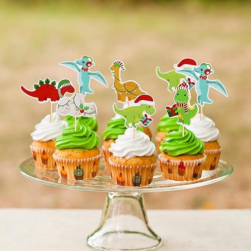 Miniatura 10 de Keaziu 24 piezas de pan de jengibre para cupcakes de Navidad, pan de jengibre, revelación de género, árbol temático de Navidad, regalo de cupcakes,