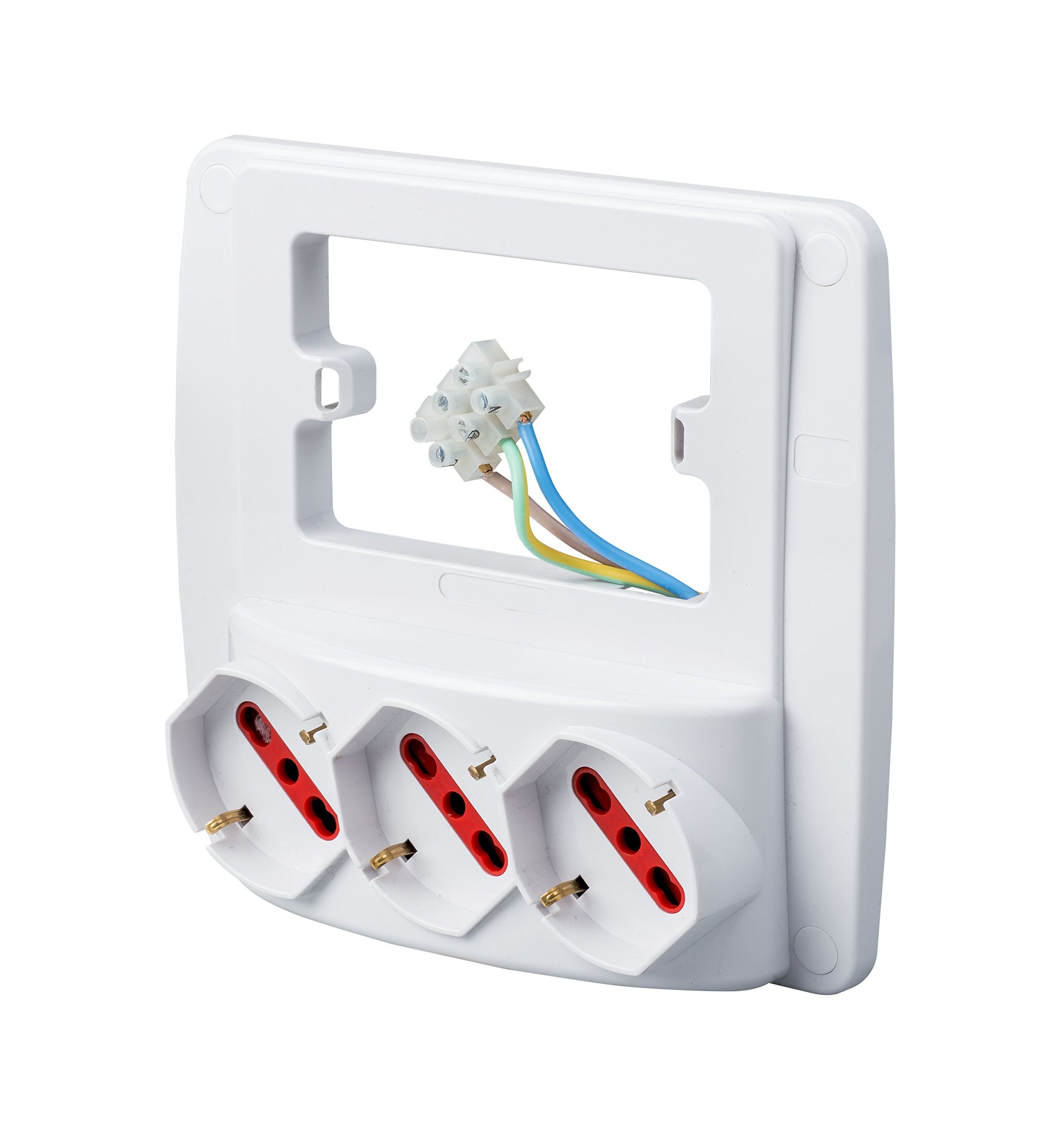 ROSI Emilia Smart Multipresa parete 3 prese schuko Bianca