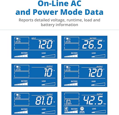 Miniatura 8 de Sistema de alimentación ininterrumpida, de la marca Tripp Lite, AVR, 120 V, con pantalla LCD, USB y coaxial RJ45 Negro