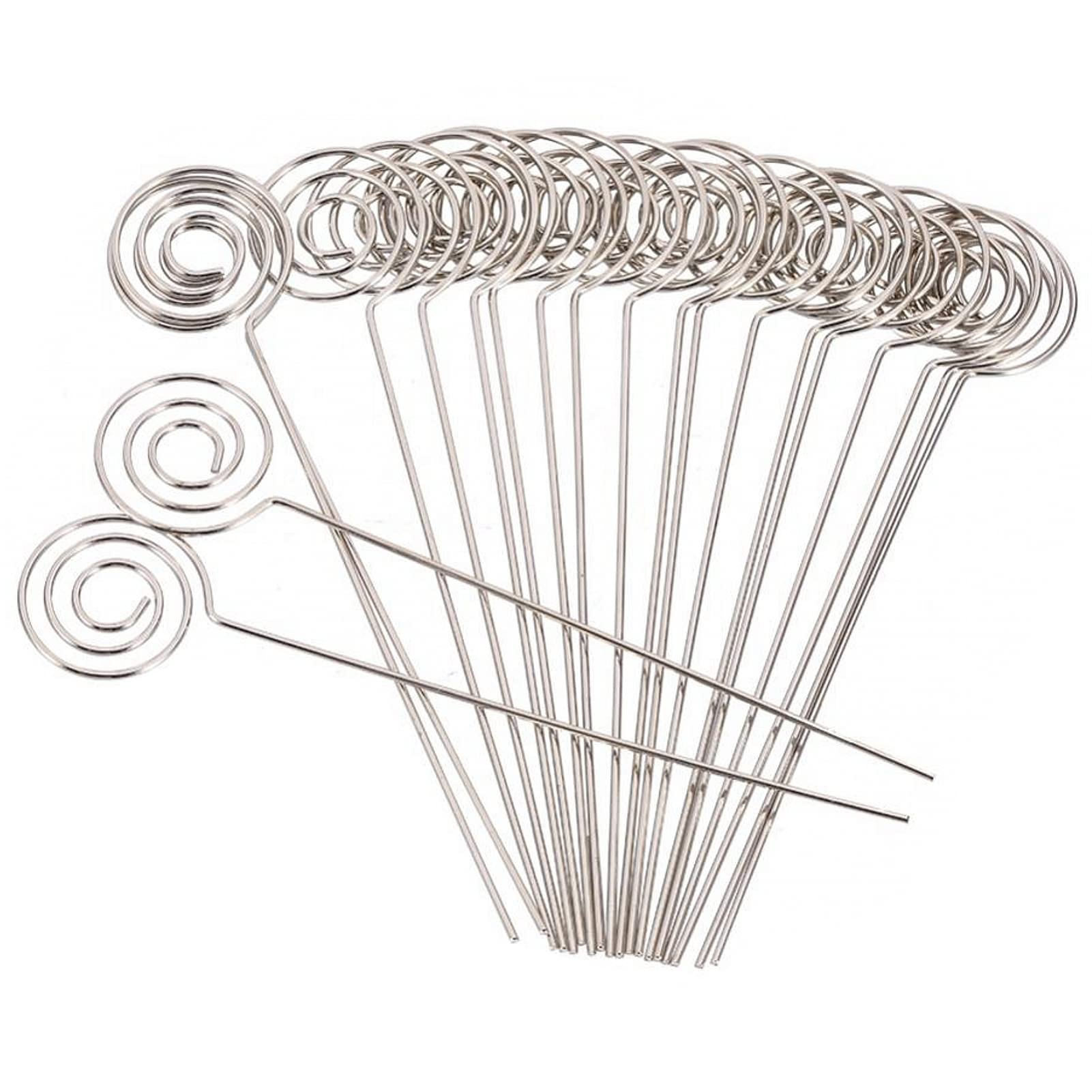50pcs Silver DIY Metal Clip Card Note Photo Memo Holder Metal Clamp Clay Cake Accessories (Love