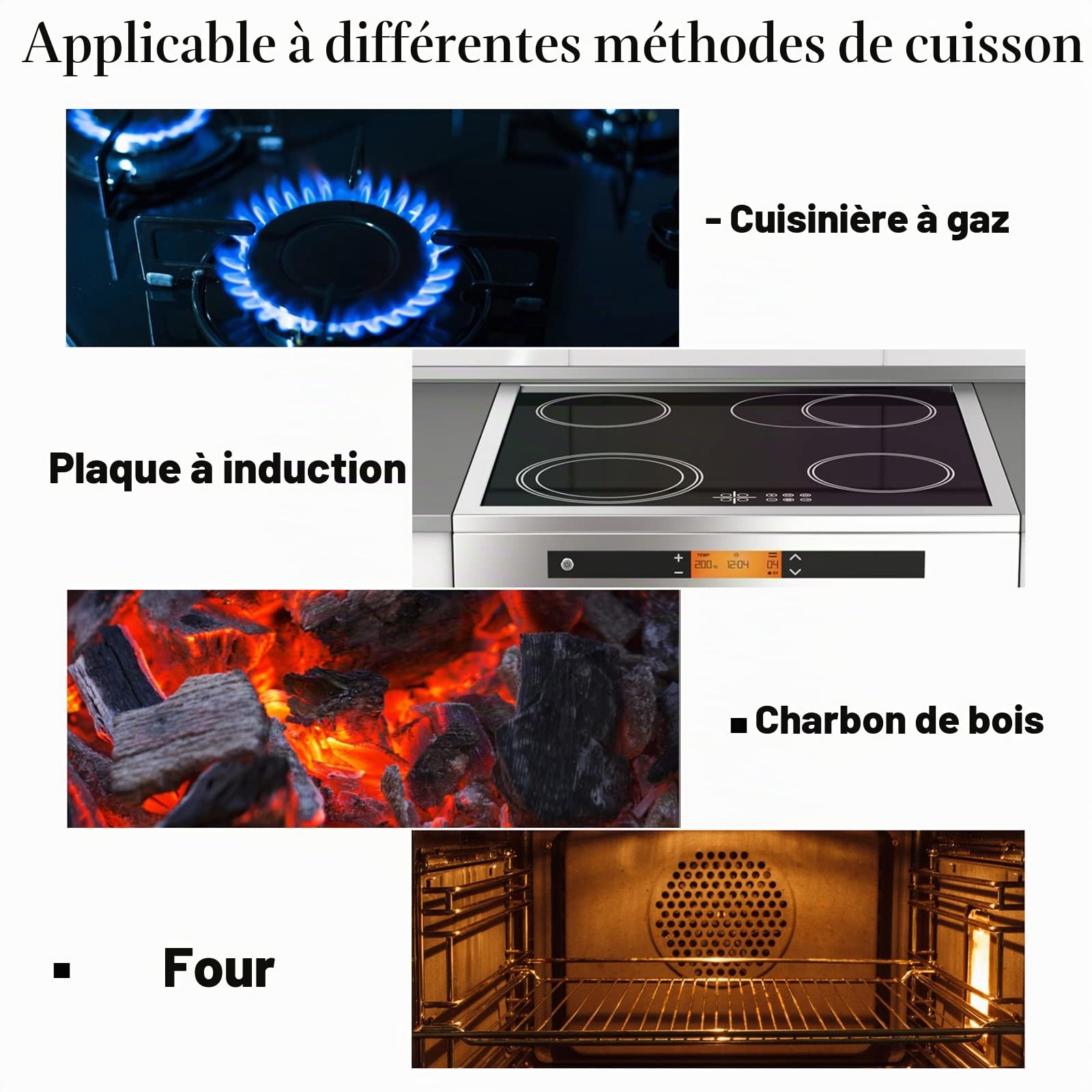 YRHome Four Néerlandais 11 Pièces dans Une Caisse en Bois, Dutch Oven Set Comprenant Gaufrier, Casserole à Sauce, Plaque de Barbecue en Fonte, Ensemble De Pôeles De Cuisson avec Boîte de Rangement