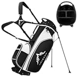 Lightweight Golf Stand Bag with 4-Way Full-Length Divider&comma; Foldable Base & Dual Straps