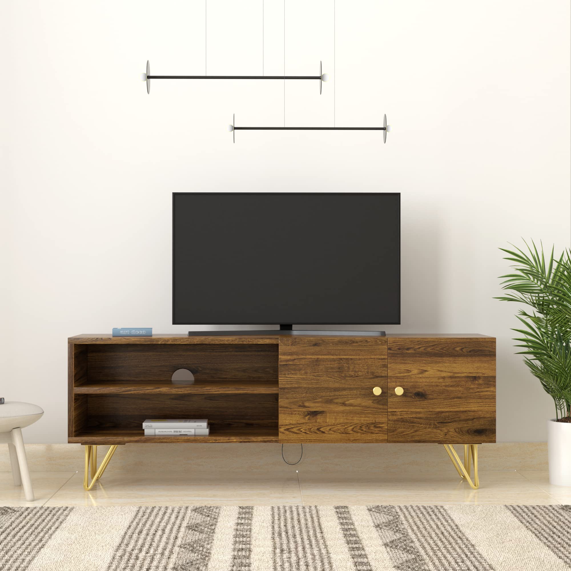Amazon Brand - Solimo Naze Solid Mango Wood TV Unit (Natural Finish)-image-44