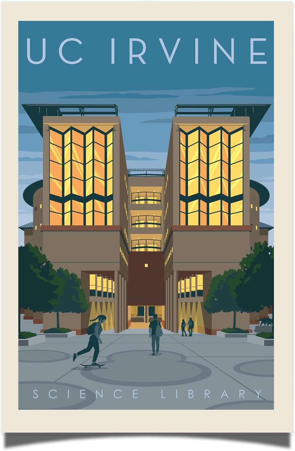 Desert Cactus University of California Irvine Poster UCI Anteaters 24x36 inch Room Office Décor Decoration Official Fan Gear (Version 6, 24 x 36 Inch)