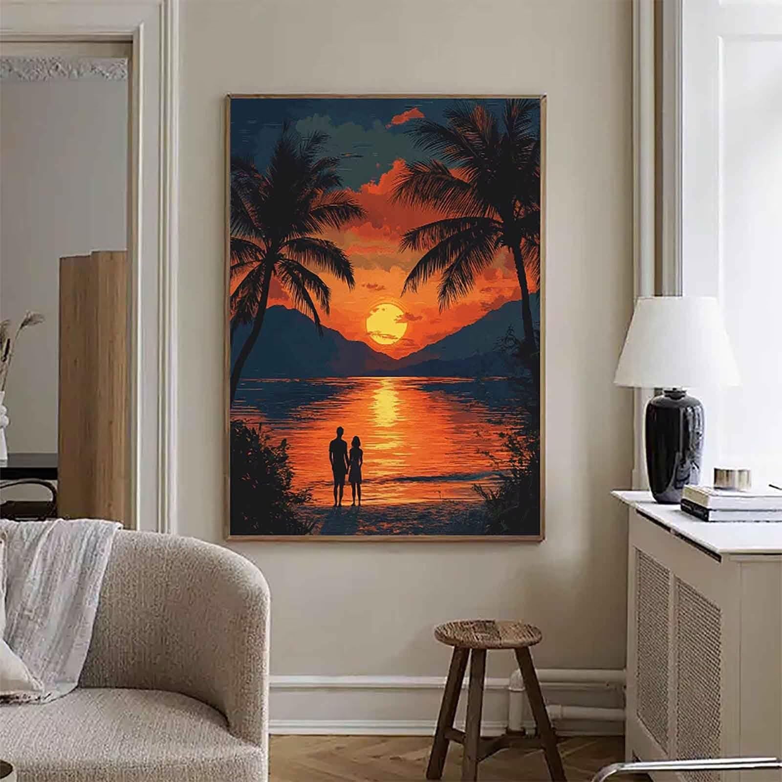 Diamond Painting Zachód Słońca Diamentowe Malarstwo Górskie Diamentowe Malarstwo Dorośli Początkujący 5D DIY Diamentowy Ścieg Krzyżowy DIY Dorośli Zestaw Do Dekoracji Domu, Prezent Kobiety