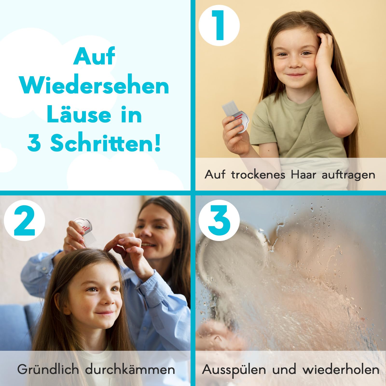 Läusekamm Kinder 2er Set - Nissenkamm Edelstahl mit Lupe, Extra Fein | Extrem feine Stahlzähne entfernen Läuse & Nissen zuverlässig. Integrierte Lupe. Sanft für Kinder – nass & trocken.