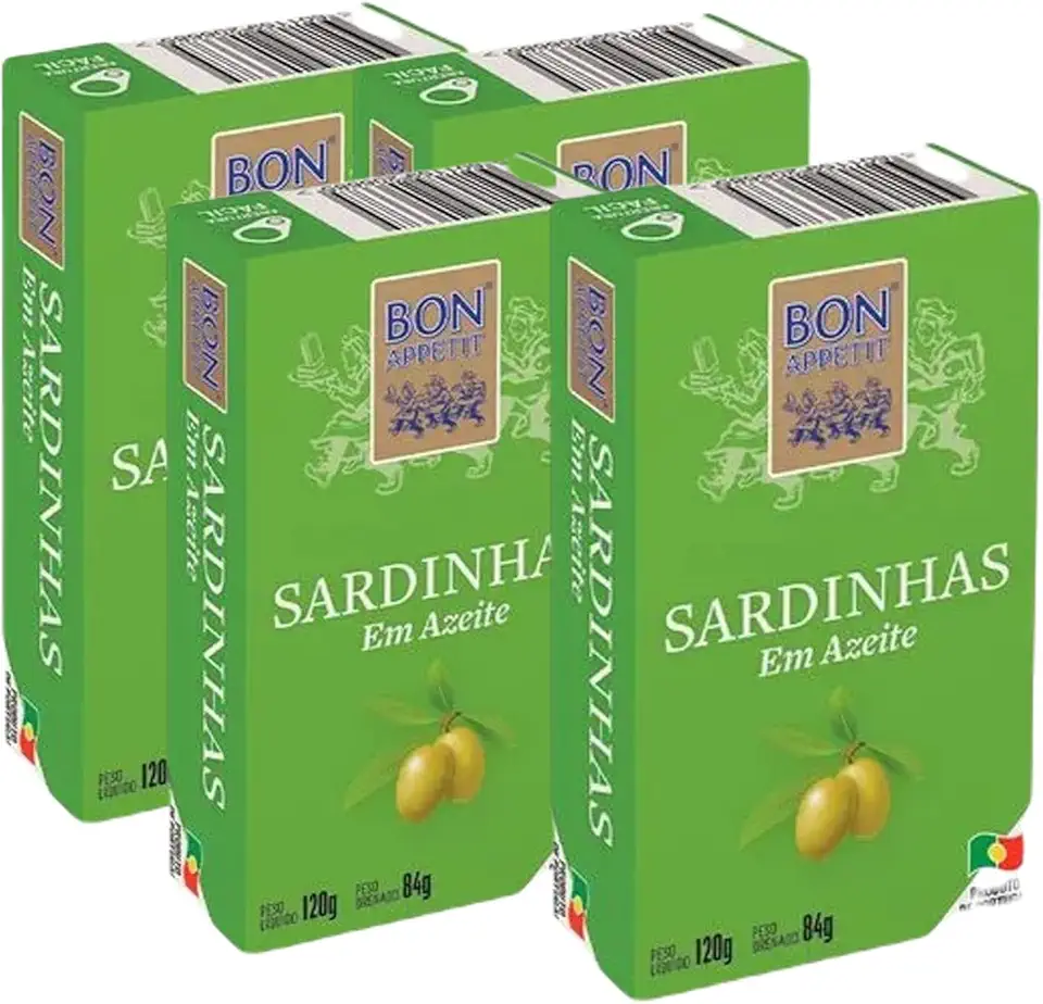 Sardinhas BON APPETIT em Azeite 120g (4 caixinhas)
