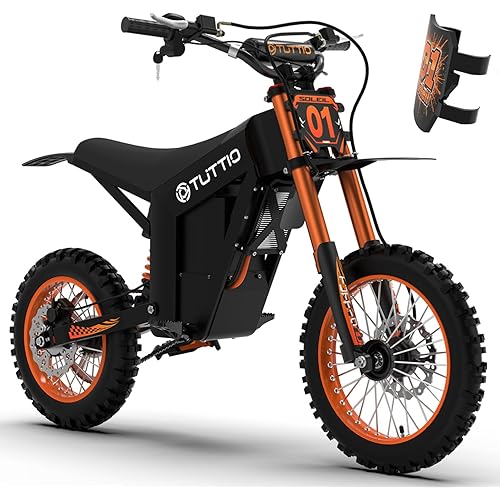 Tuttio Electric Dirt Bike Teens Adults Electric Bike 48V 21AH Removable Battery with Hydraulic Brakes (21AH Dirt Bike)