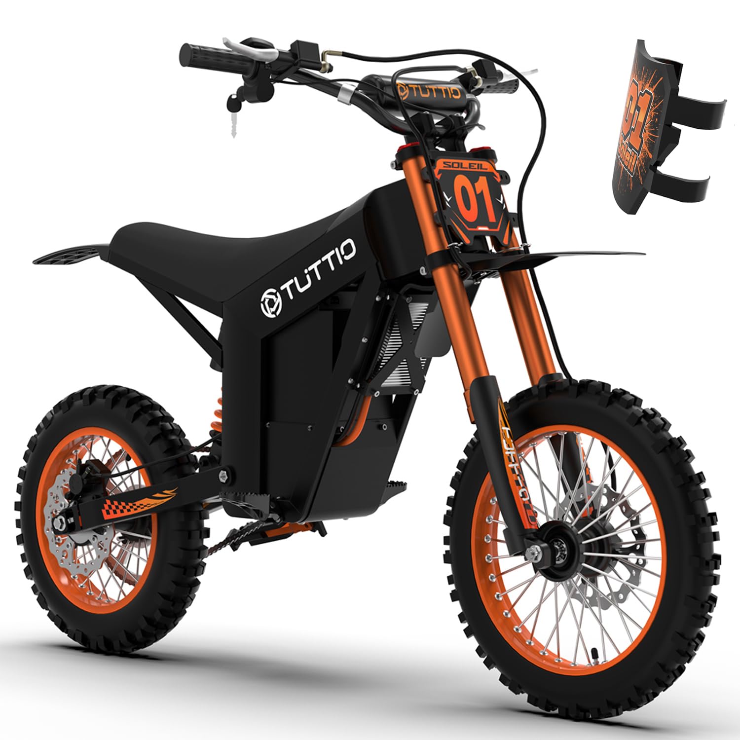 Tuttio Electric Dirt Bike Teens Adults Electric Bike 48V 21AH Removable Battery with Hydraulic Brakes (21AH Dirt Bike)