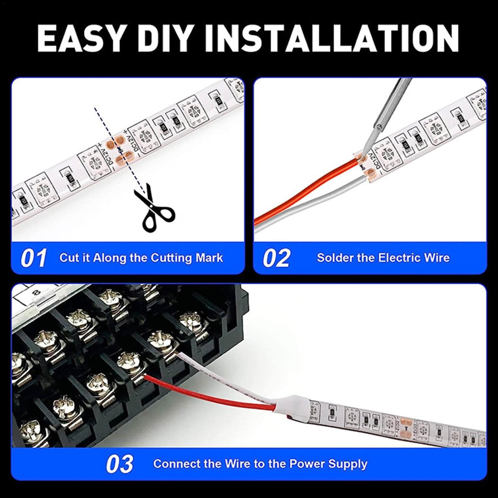 Tira de luces LED para barcos,Luces LED marinas | Luces LED para barcos Tira de luz negra de 5 m/16,4 pies,Luces impermeables para yates, luces interiores decorativas para kayak, coche, barco, yate