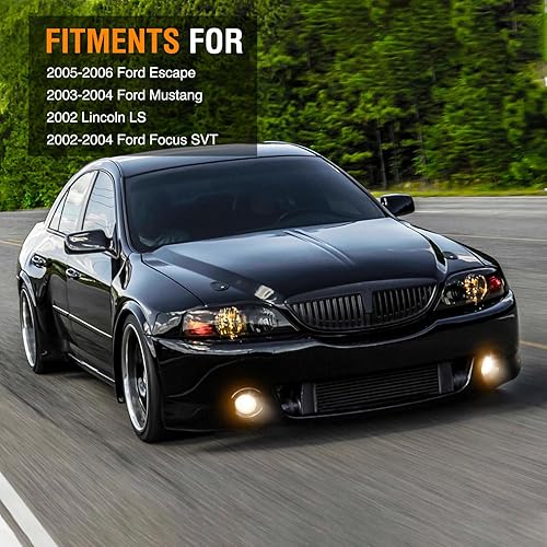 Miniatura 7 de Nilight Conjunto de luces antiniebla compatible con Ford Escape 2005 2006 2003 2004 Ford Mustang Cobra 2002 2003 2004 2005 2006 Ford Focus SVT 2002