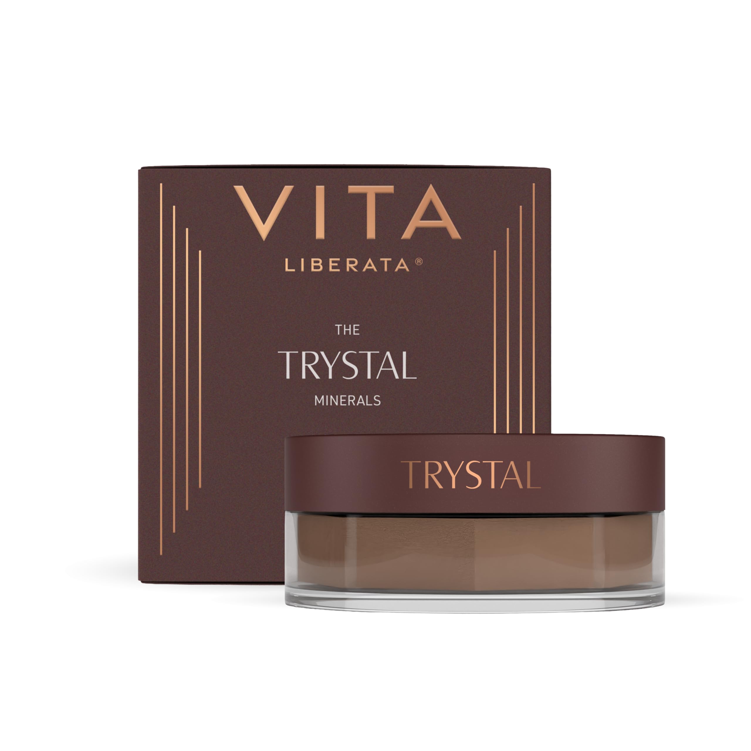 VITA LIBERATA Trystal - Polvere minerale abbronzante sfusa n. 2, tonalità Sun Kiss, bronzer e contorno per un bagliore naturale baciato dal sole, senza parabeni, adatta per pelli chiari/medie, vegana