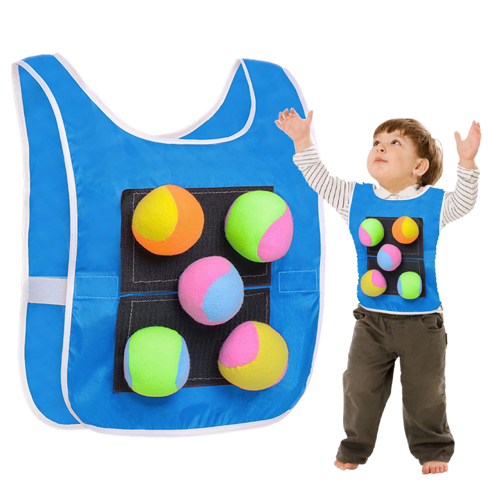 Toys Outside Dodgeball | Giubbotto Da Palla Appiccicoso All'aperto | Ball Ball Ball Sticky Gilet | Set Di Giochi Dodgeball | Cattura Palline Di Giocattolo Morbido, Gioco Per L'interazione Genitore-fig