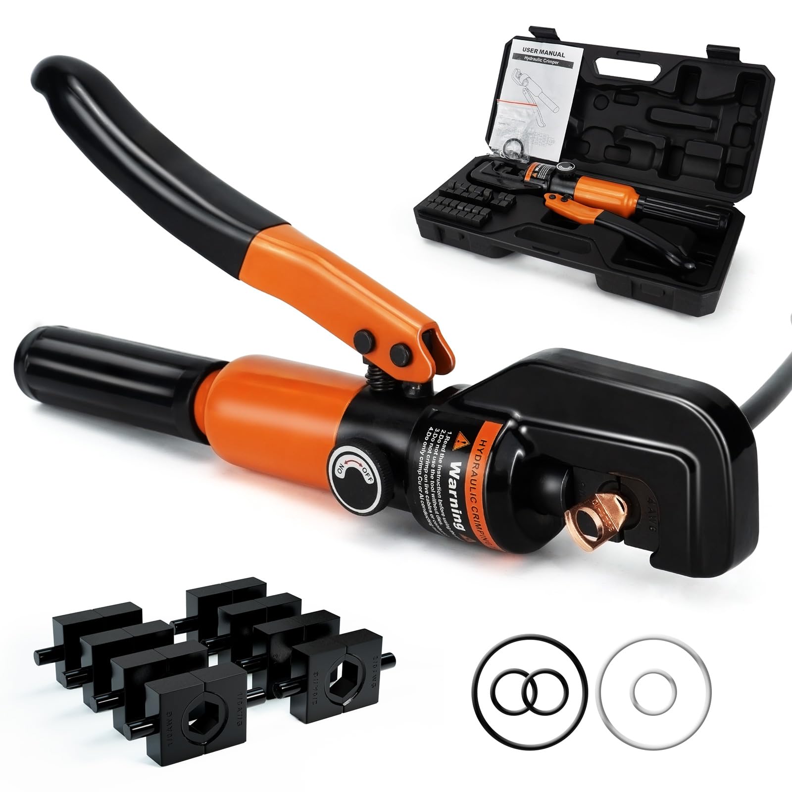 Pince à sertir hydraulique pour fixer solidement vos cosses de batterie 10-2/0 AWG