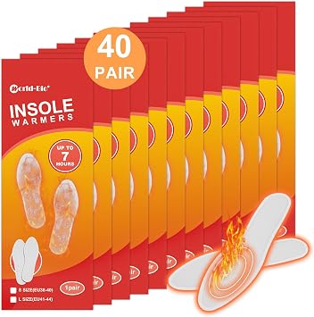 Foot Warmers for Feet, Feet Warmers for Women Men, Toe Warmers for Feet, Insole Foot Warmers Disposable, Ultra Thin, Air Activated, 40/30/20/12/10/6 Pair