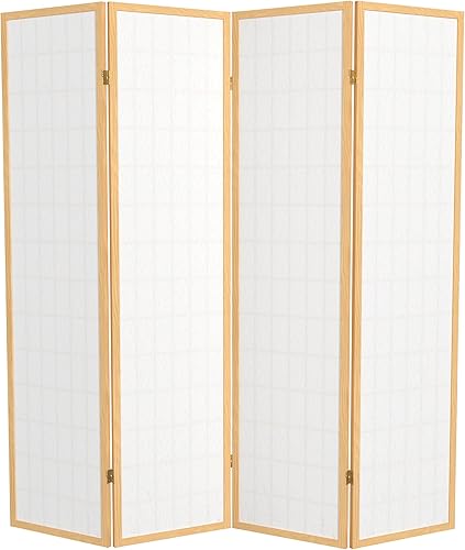 Miniatura 7 de ORIENTAL Furniture - Pantalla Shoji de 6 pies de alto, color natural, 4 paneles