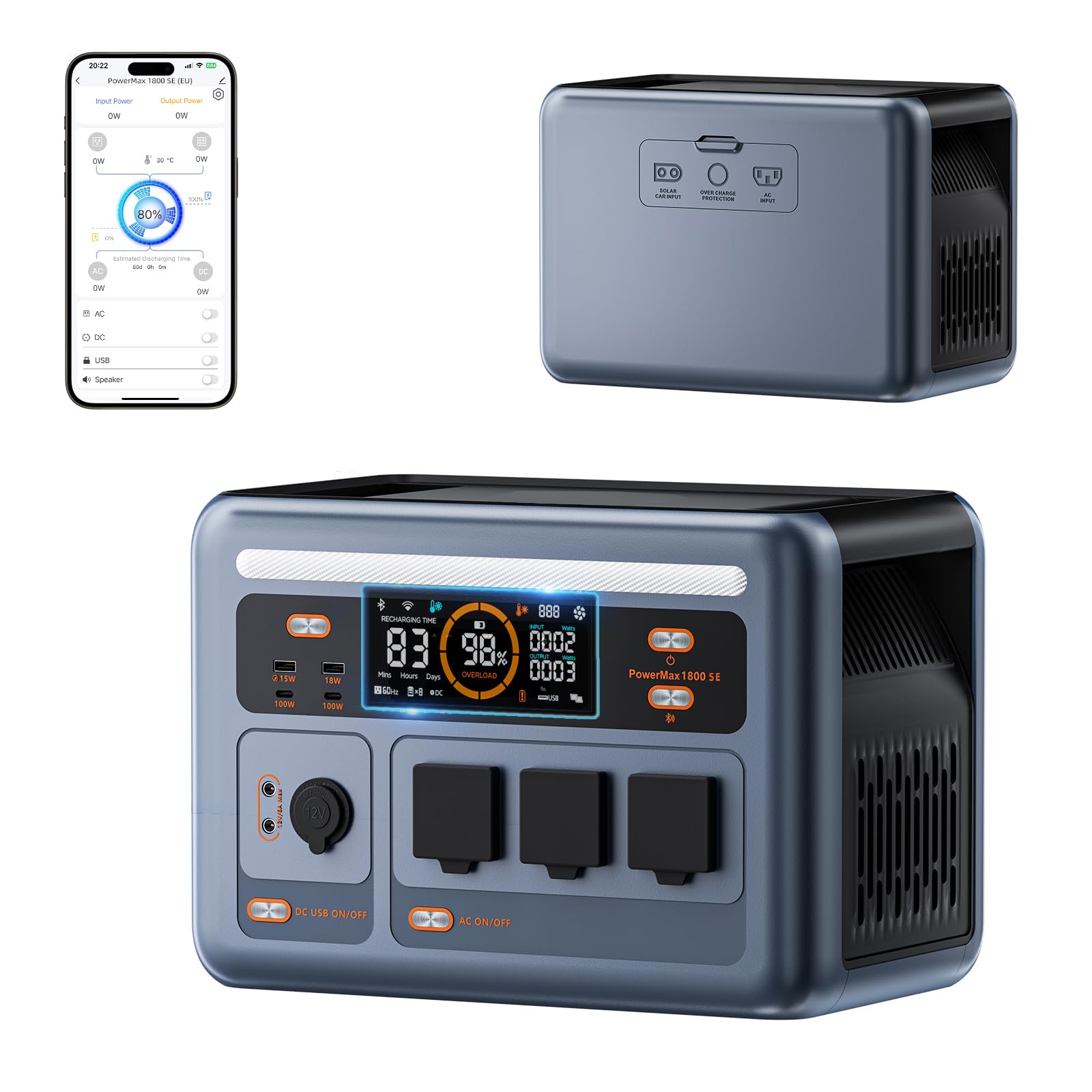 Powermax 1800SE Centrale Elettrica Portatile 1800W (Picco 3600W)