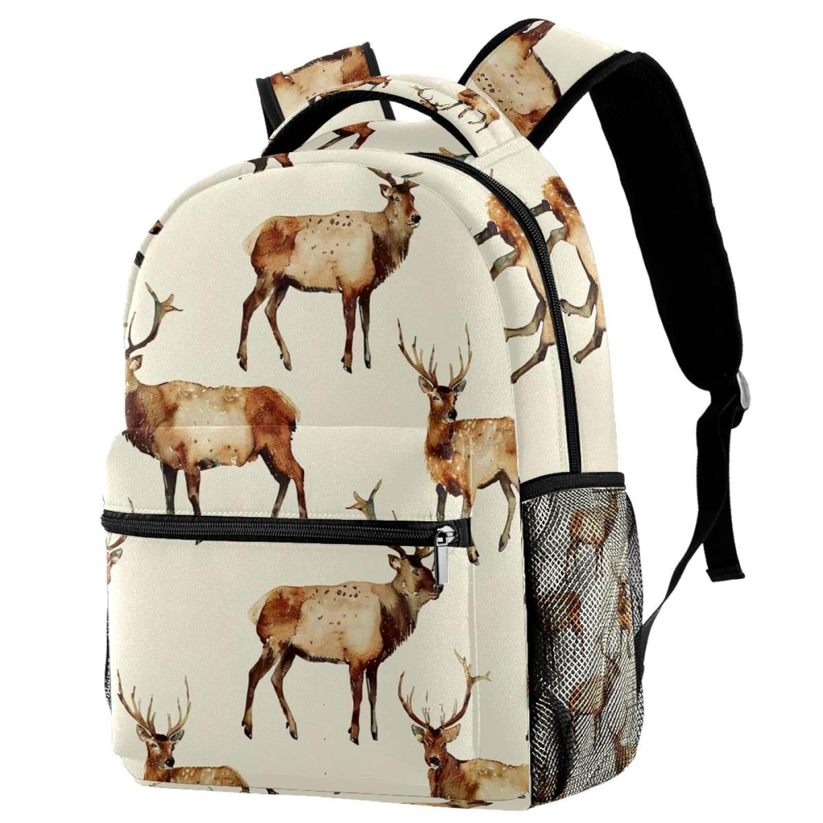 Sac à dos élan multicolore taille unique avec poche filet extérieure