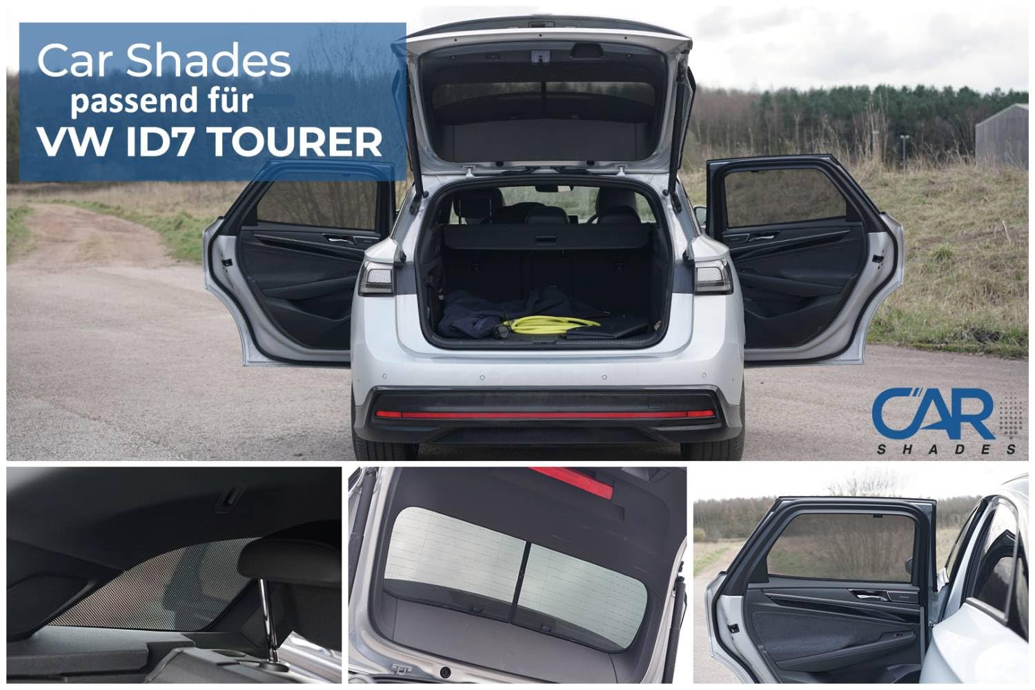 Sonnenschutz Blenden passend für VW ID.7 Tourer ab 2024 Sonnenblenden Komplett-Set AZ17002947 AZUGA
