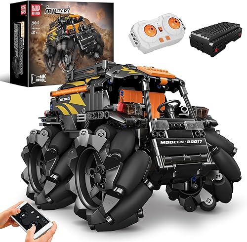 Mould King Kit de bloques de construcción de automóvil ATV 20017, kit de modelo de carrito de ruedas todo terreno, automóvil de carreras Romote