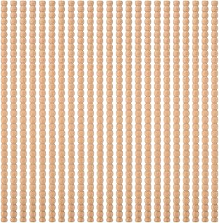 24 Pcs 14mm Half Round Pearl Wood Trim Strips – Unfinished Decorative Beaded Molding for DIY Crafts, Furniture, Wall, Cabinet, Shelf, Window and Door Embellishment (24pcs-14mm)