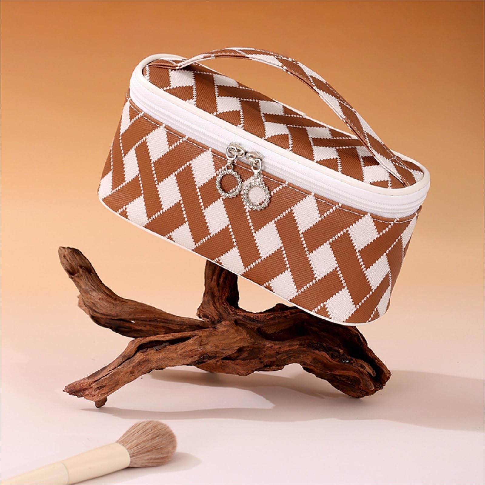 Kosmetiktasche Reise-Kosmetiktasche, Kosmetik-Aufbewahrungstasche, tragbare Lippenstift-Aufbewahrungstasche, große Kapazität, Damen-Kosmetiktasche Kulturtasche (Color : B, Size : 7 * 7 * 5.1IN)