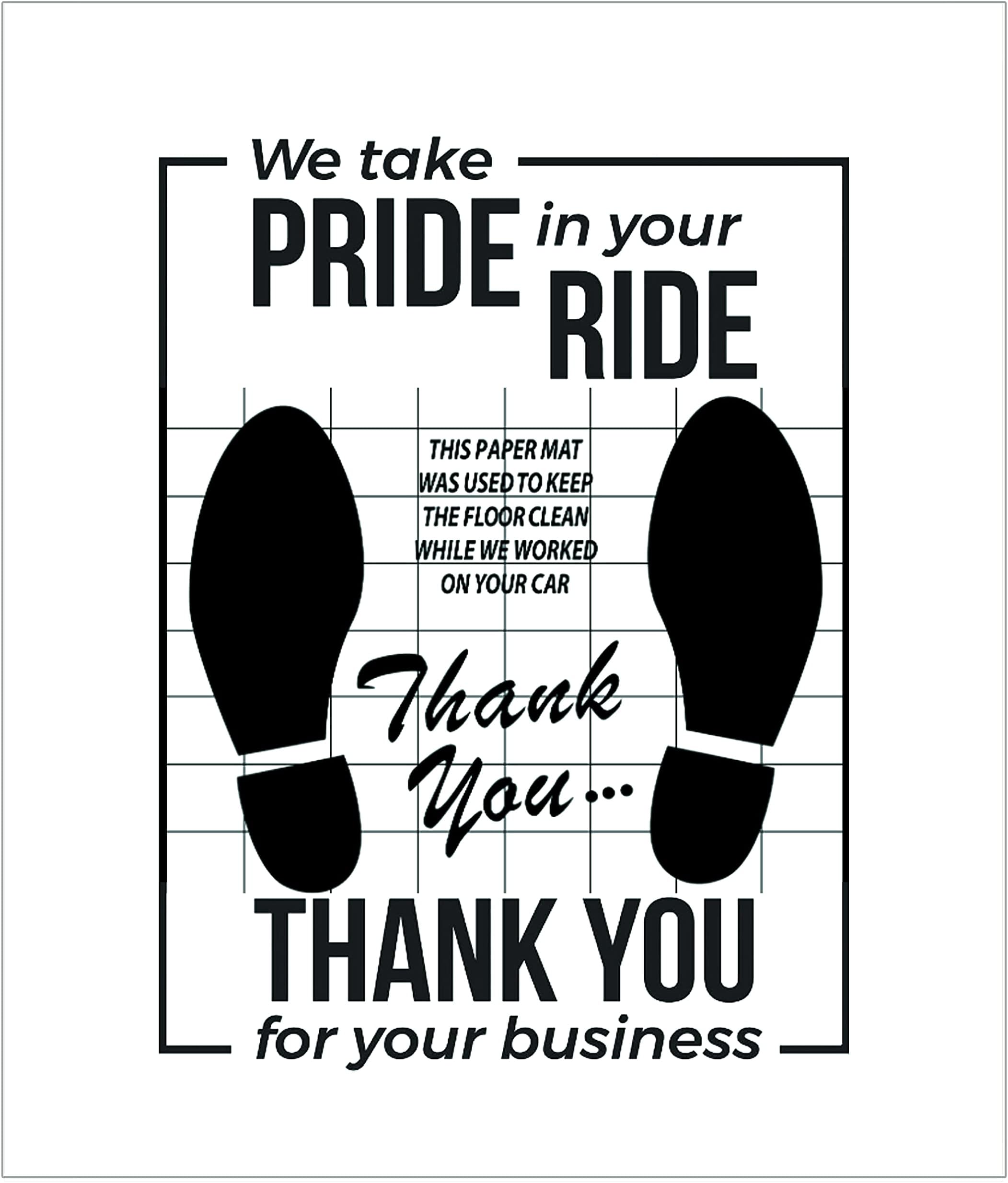 White Car Paper Floor Mats 400 Disposable Floor Cars Auto