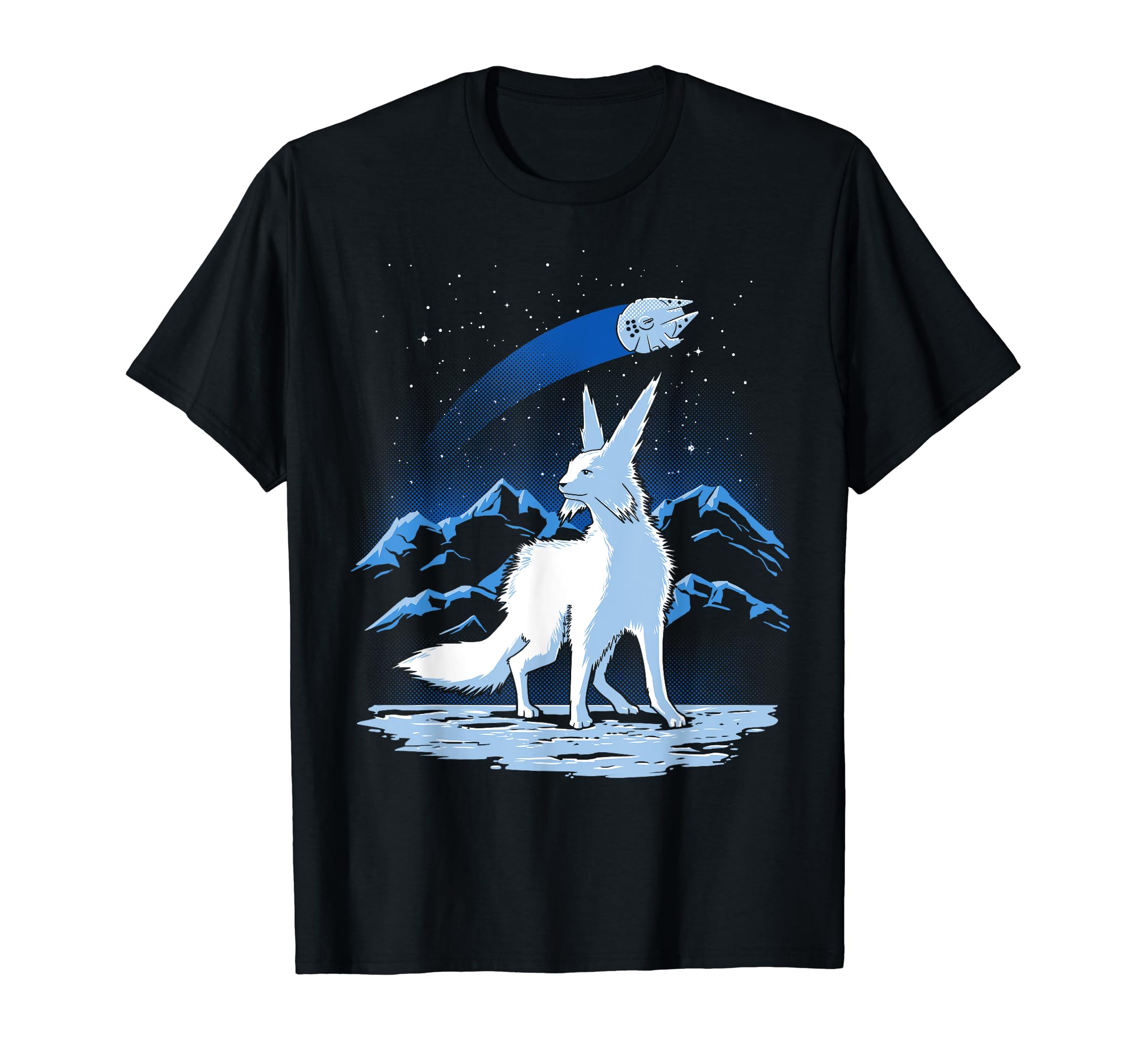 Star Wars Vulptex And Millennium Falcon T-Shirt, Men, Black, Medium