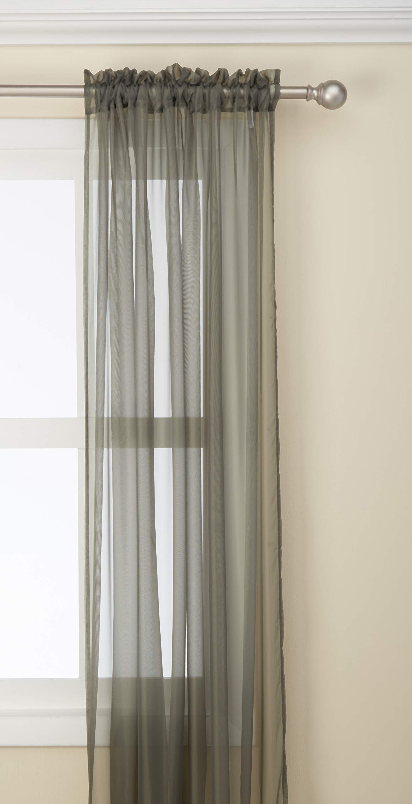 LINENZONE Pair of 2 Rod Pocket Short Window Treatments