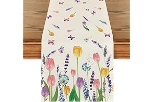 Lavender Tulip Table Runner: Springtime Tablescape Essential