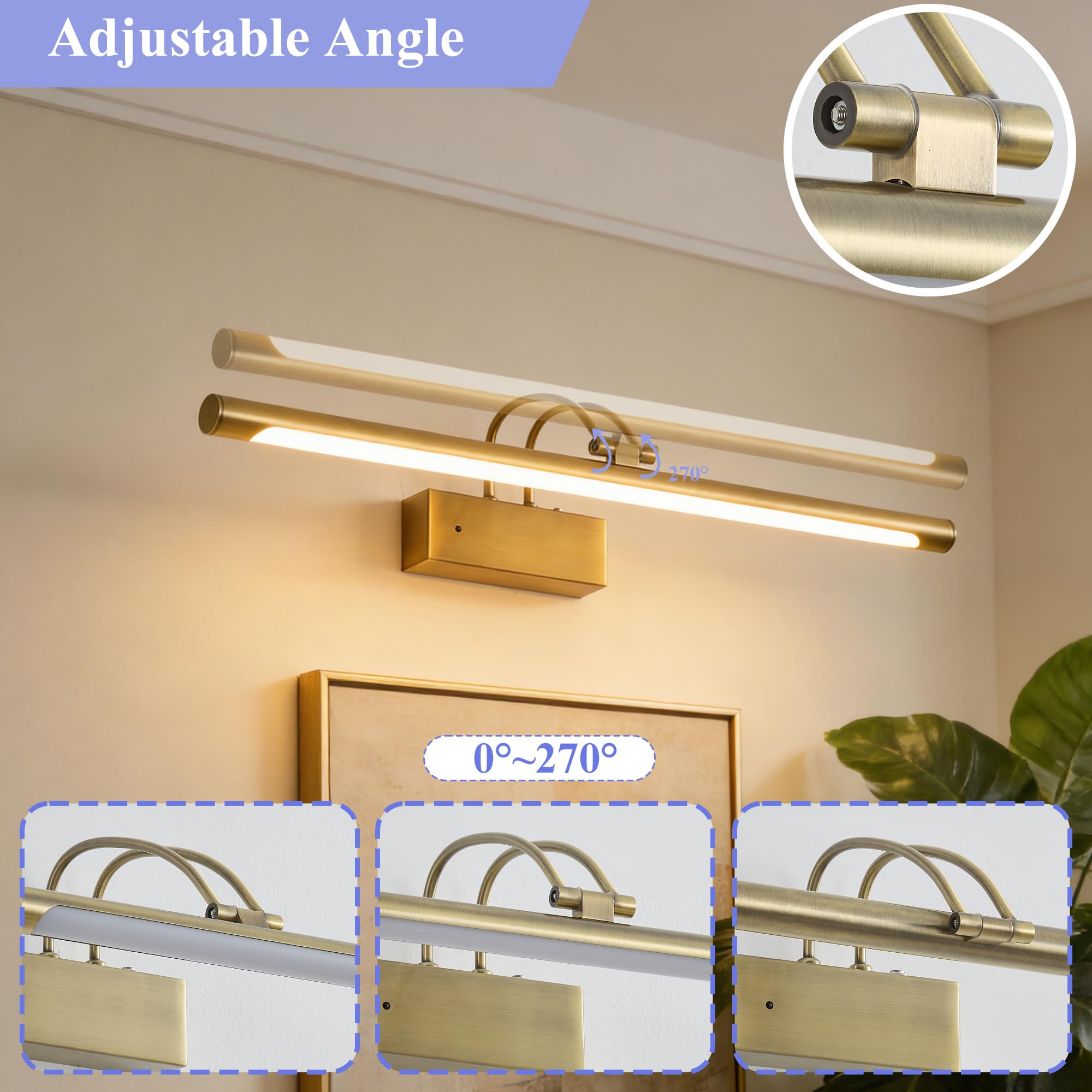 Lampada fotografica senza fili con telecomando, 60 cm, illuminazione a LED con 3 temperature di colore, 5000 mAh, ricaricabile, timer a batteria, dimmerabile, per pittura, opere d'arte e