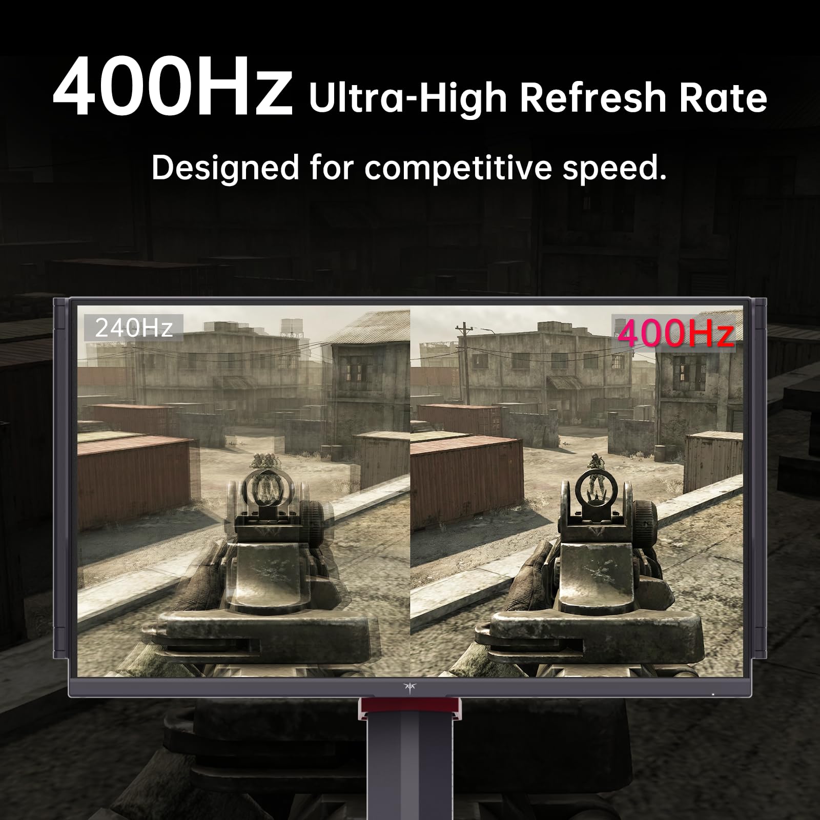 KTC 24.1 Inch 400Hz Gaming Monitor, Fast TN Panel, 1ms Response Time, 1000:1 Contrast, Adjustable Stand, Dual HDMI & DP Ports, Anti-Glare Hood, Integrated Headset Hook – Ideal for Esports