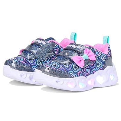 SKECHERS KIDS Heart Lights Boogie Land 303258N (Toddler) Girls Shoes Navy/Multi