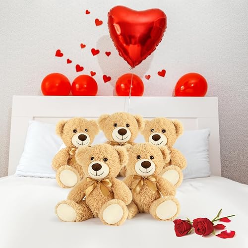 Miniatura 5 de MorisMos Paquete de 16 osos de peluche pequeños a granel, oso de peluche a granel de 14 pulgadas, oso de peluche suave para baby shower, cumpleaños,