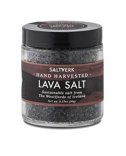 Saltverk Sal marina de lava 317 onzas de copos de sal gourmet hechos a mano Saltverk Sal marina de lava 317 onzas de copos de sal gourmet hechos a mano