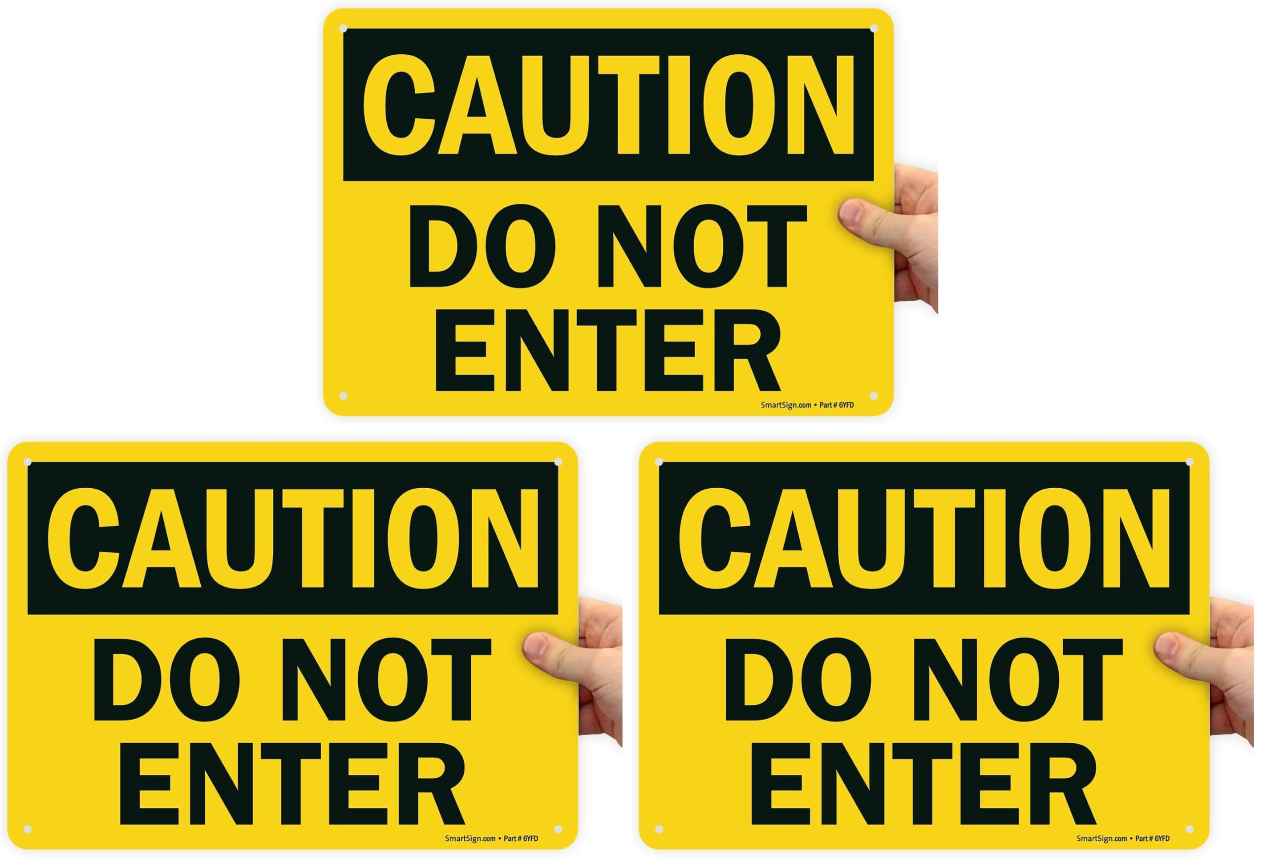 SmartSign "Caution - Do Not Enter" Sign | 10" x 14" Plastic — Amazon image 6