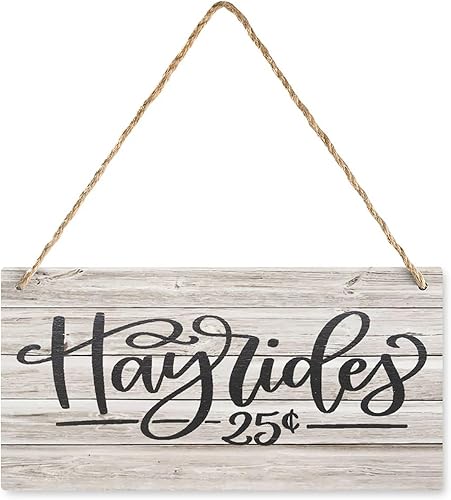 Decoración de pared Hayrides, adorno de madera, letrero de madera de granja, otoño, cosecha, decoración del hogar, arte de pared de madera,
