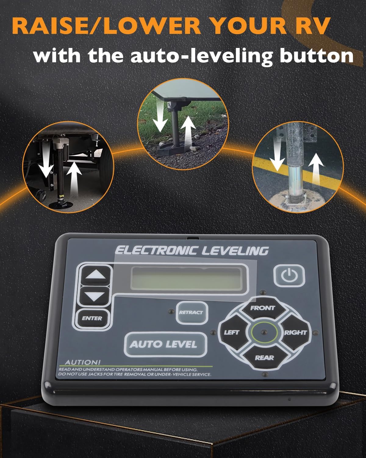 HQPASFY 421484 RV Leveling System Touchpad Control Panel Compatible with Lippert 5th Wheel & Ground Control Travel Trailer Leveling System, RV Auto Leveling System Touchpad with Auto-Leveling Button