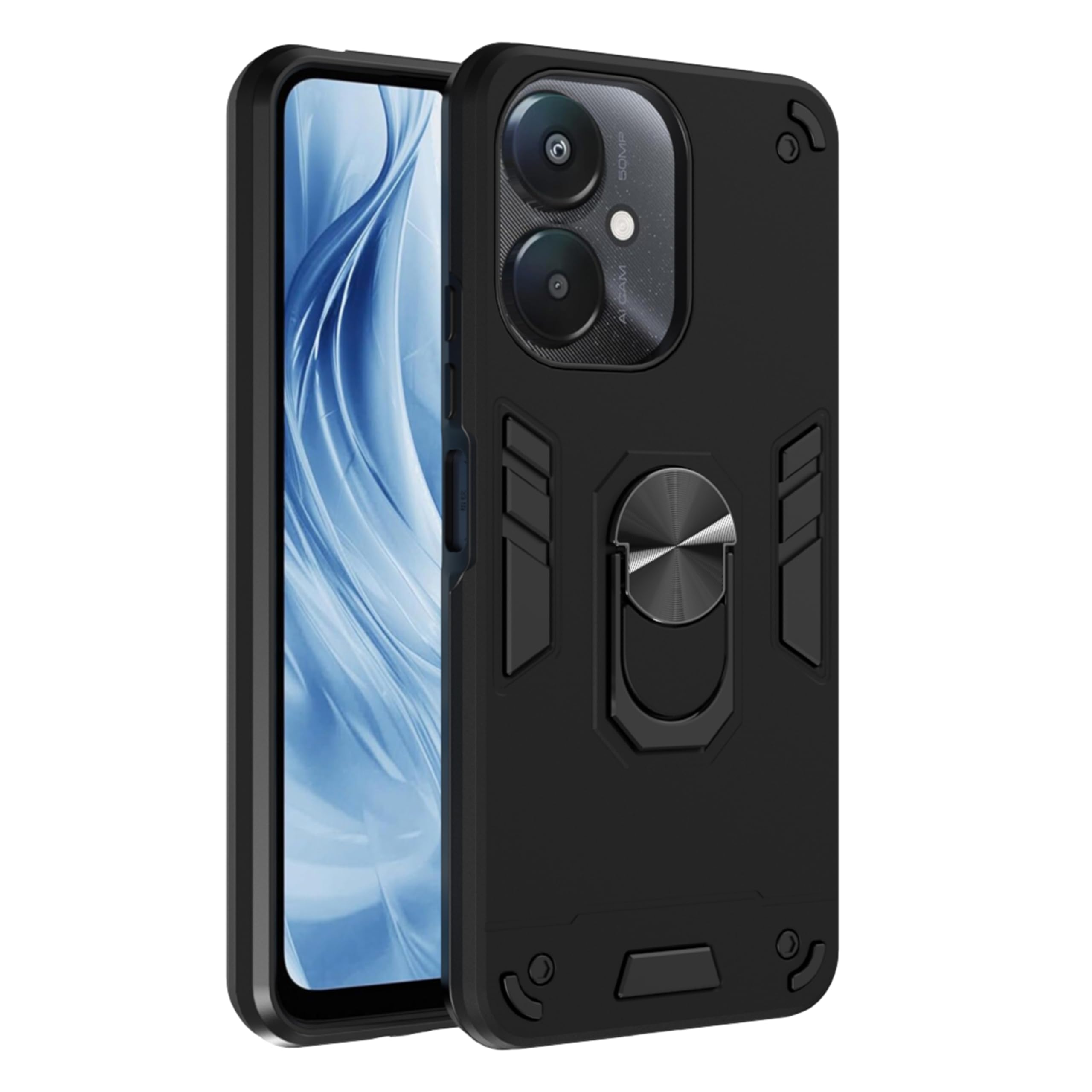 Zapcase Back Case Cover for Mi Redmi 13C 5G | Shock Proof Case for Mi Redmi 13C 5G with Camera Protection (Amor | Hybrid PC+TPU | Full Protection with Ring Holder Kickstand | Black) (B0CSND7NV2) Amazon Price History, Amazon Price Tracker