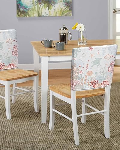 Vista 20 de Fundas para sillas de Navidad de muñeco de nieve rojo, 4 piezas, fundas para respaldo de sillas de comedor, fundas protectoras de silla de árbol