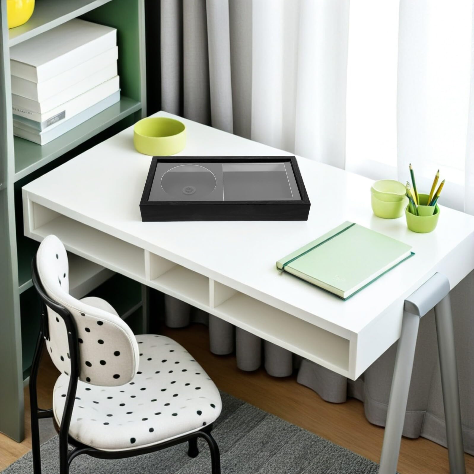 Sosoport Estante de Pared para CD 2 Unidades, Marco Acrílico Negro 17.5×33.6 Cm, Exhibidor Compacto para Discos y Carátulas, Decoración Musical Moderna para Hogar, Almacenamiento Vertical