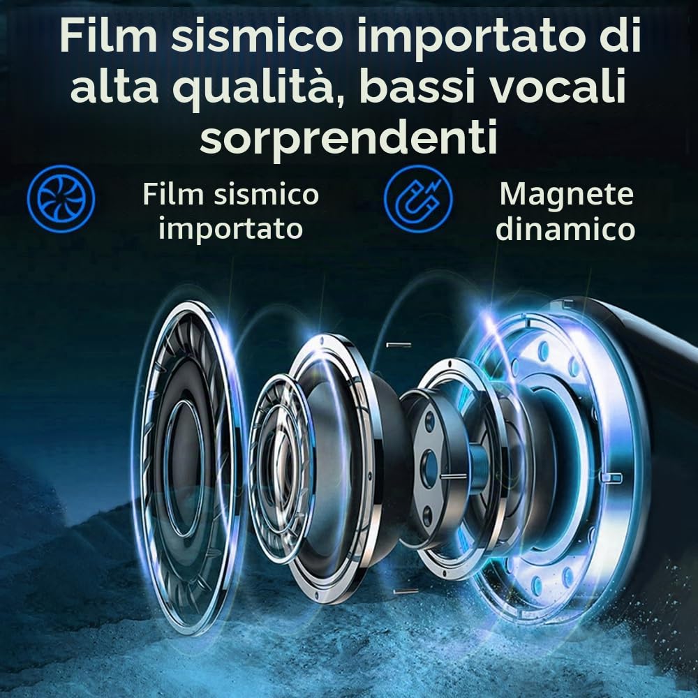 C50 Interfono Moto, Interfono Moto Bluetooth con Riconnessione Automatica, Casco Moto Auricolare con Risposta Automatica/Controllo Vocale/Impermeabile IP67(1Pack)