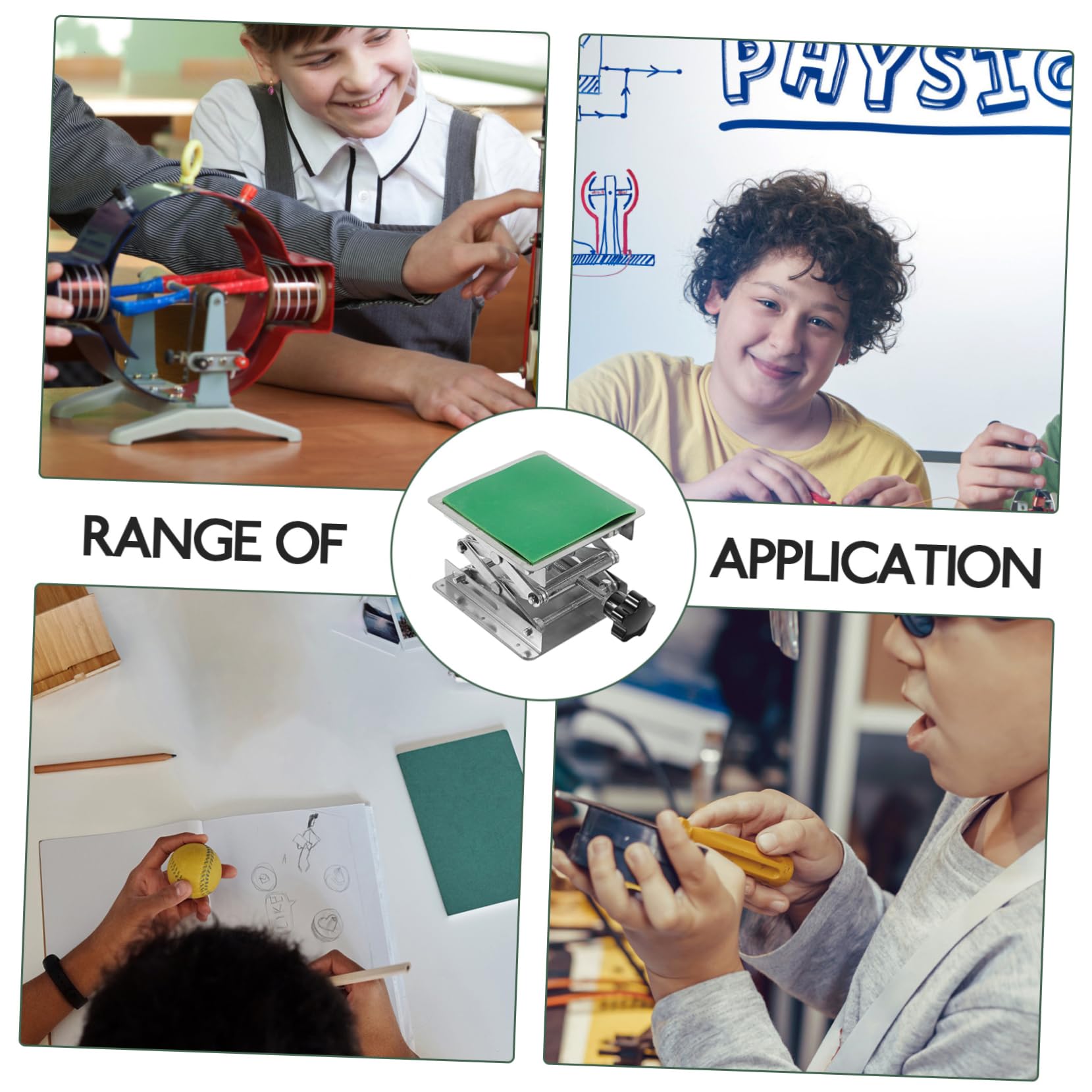 ULTECHNOVO Metal Labs Jack Stainless Steel Laboratory Lifting Platform Support Jack for Height Adjustment